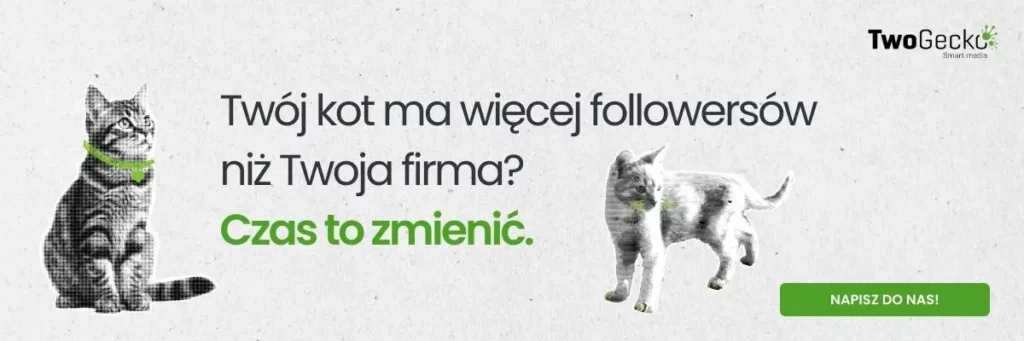 Baner marketingowy – zaproszenie do kontaktu z TwoGecko