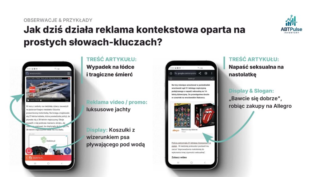 Reklama zakupów na Allegro obok artykułu o tragicznym wypadku